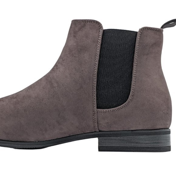 Montique  Suede  Grey Slip On Chelsea Boots   S-50 - Picture 2 of 7